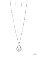 Load image into Gallery viewer, Fashion Flaunt White Cat&#39;s Eye Necklace Paparazzi Accessories