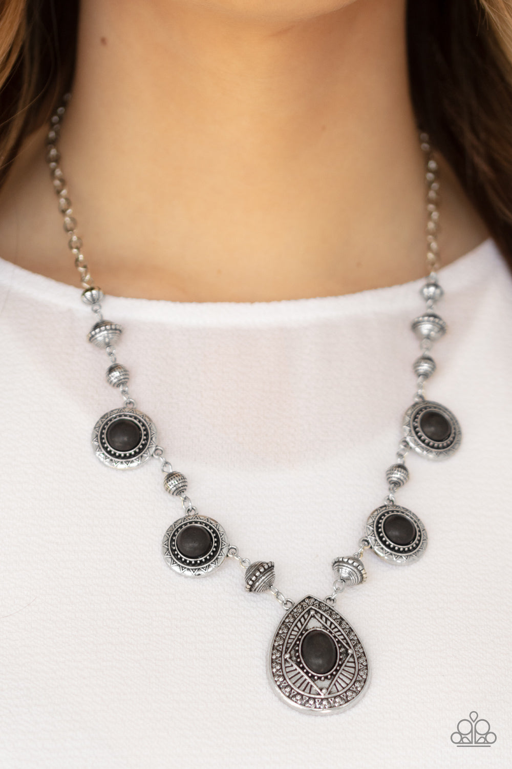 Mayan Magic - Black Necklace Paparazzi Accessories