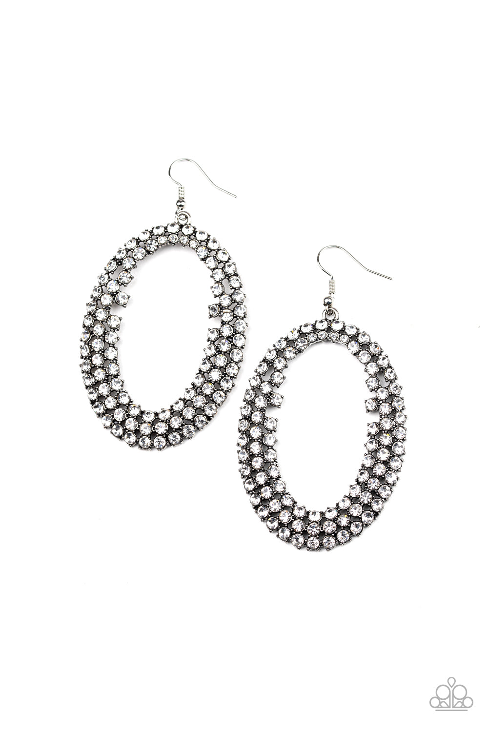 Radical Razzle White Earring Paparazzi Accessories