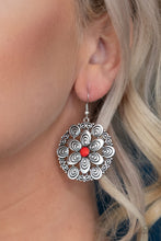 Load image into Gallery viewer, Grove Groove Red Earring Paparazzi Accessories