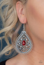 Load image into Gallery viewer, Eden Glow Red Earring Paparazzi Accessories
