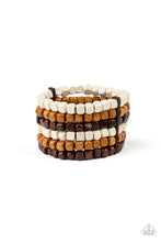 Load image into Gallery viewer, Tropical Tundra Brown Wooden Stretchy Bracelet Paparazzi Accessories