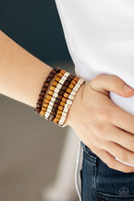 Load image into Gallery viewer, Tropical Tundra Brown Wooden Stretchy Bracelet Paparazzi Accessories
