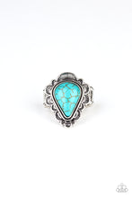 Load image into Gallery viewer, Desert Escape Blue Turquoise Stone Ring Paparazzi Accessories