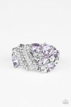 Load image into Gallery viewer, Sparkle Burst Purple Ring Paparazzi Accessories