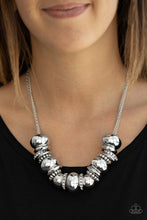 Load image into Gallery viewer, Only The Brave White Rhinestone Necklace Paparazzi Accessories
