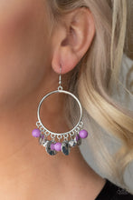 Load image into Gallery viewer, Chroma Chimes Purple Earring Paparazzi Accessories