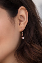 Load image into Gallery viewer, Top Dollar Twinkle Copper Rhinestone Necklace Paparazzi Accessories