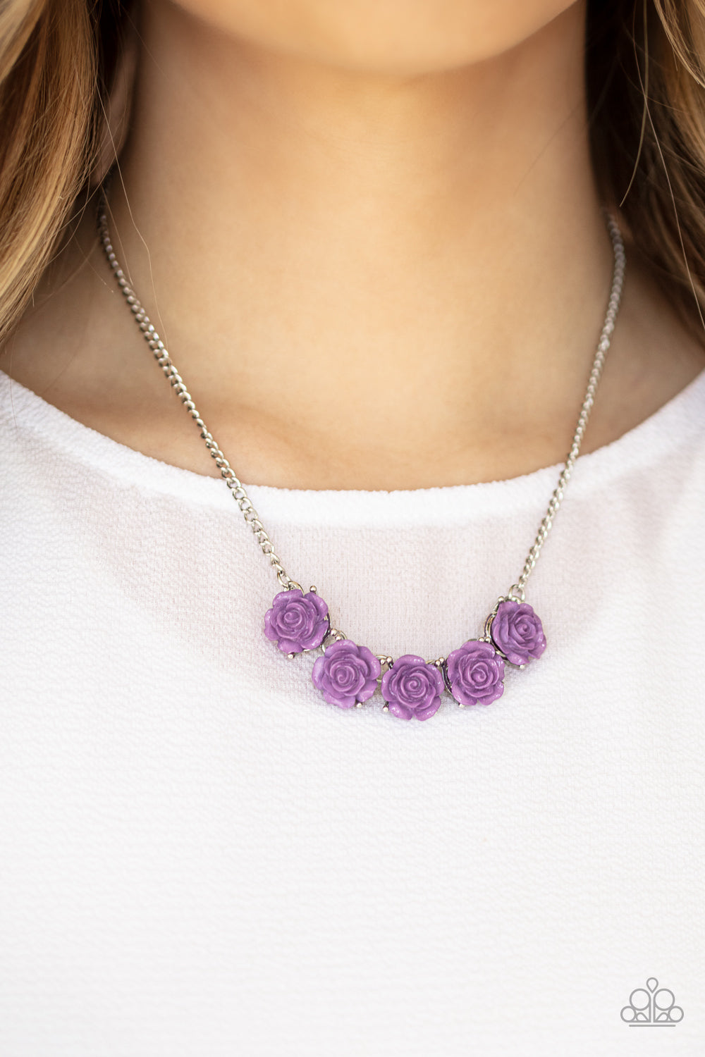 Garden Party Posh - Purple Necklace Paparazzi Accessories