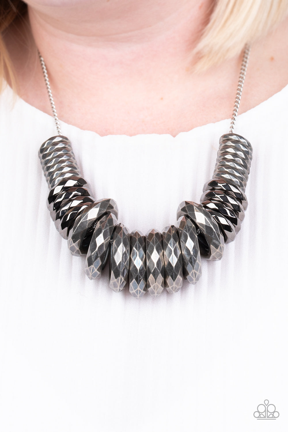 Haute Hardware - Silver Necklace Paparazzi Accessories