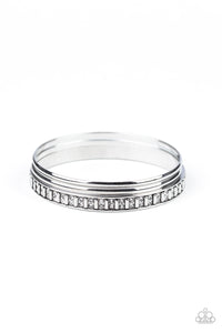 Bangles,rhinestones,white,Flawless Flaunter White Bracelet