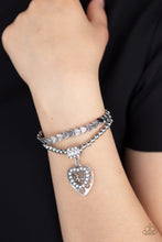 Load image into Gallery viewer, Think With Your Heart White Bracelet Paparazzi Accessories