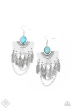 Load image into Gallery viewer, Sure Thing Chief! Blue Earring Paparazzi Accessories