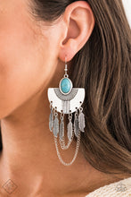 Load image into Gallery viewer, Sure Thing Chief! Blue Earring Paparazzi Accessories