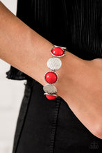 Load image into Gallery viewer, Boardwalk Boho Red Stretchy Bracelet Paparazzi Accessories