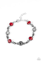 Load image into Gallery viewer, Stargazing Sparkle Red Rhinestone Bracelet Paparazzi Accessories