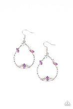Load image into Gallery viewer, Lotus Ice Purple Rhinestone Earrings Paparazzi Accessories