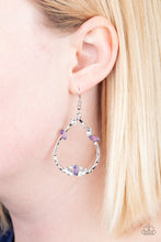 Load image into Gallery viewer, Lotus Ice Purple Rhinestone Earrings Paparazzi Accessories