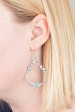Load image into Gallery viewer, Lotus Ice Blue Earrings Paparazzi Accessories