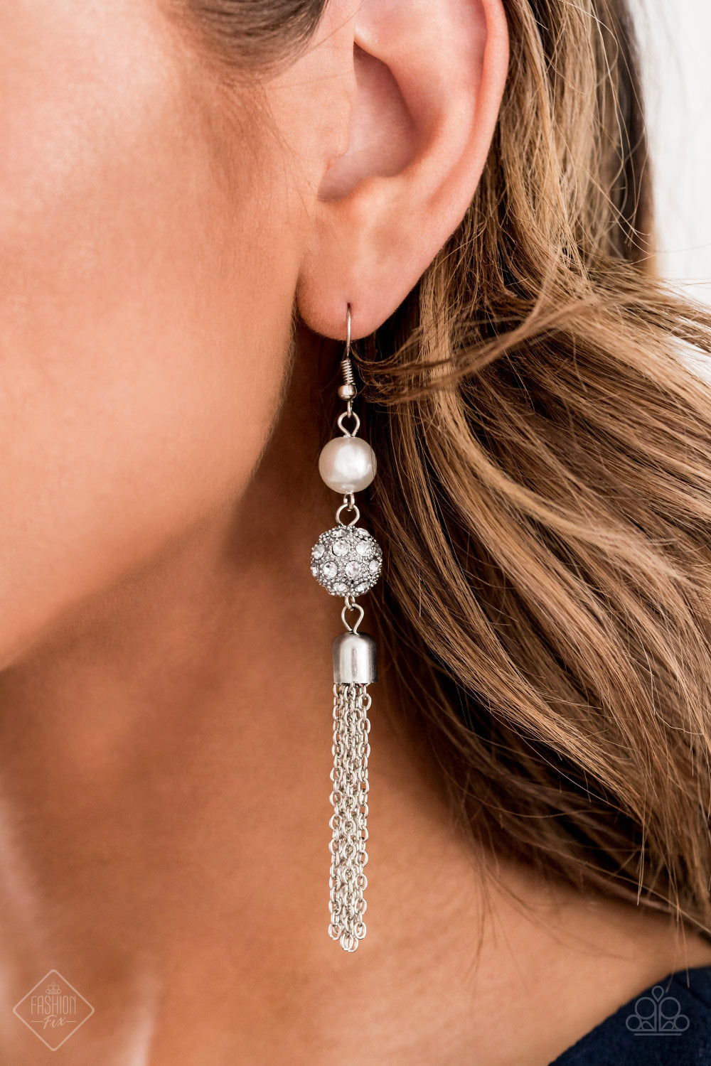 Going Dior to Dior White Earring Paparazzi Accessories