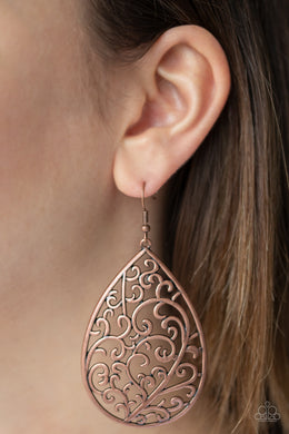 Grapevine Grandeur Copper Earring Paparazzi Accessories
