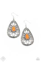 Load image into Gallery viewer, Floral Frill Orange Earring Paparazzi Accessories