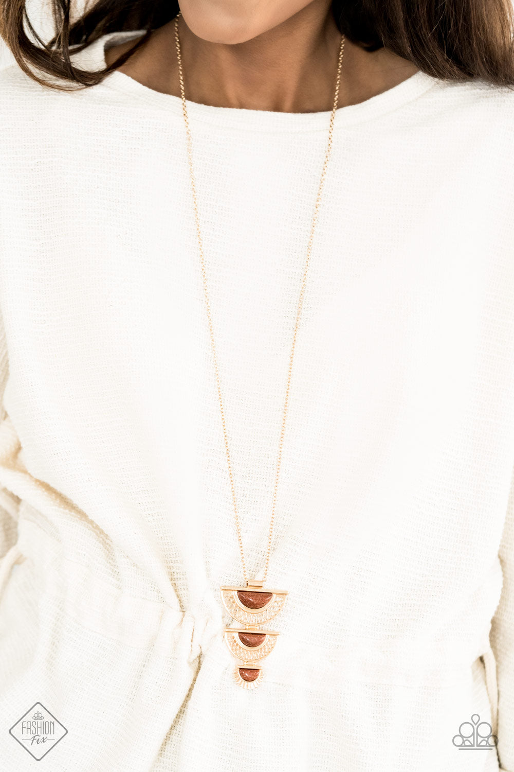 Serene Sheen Gold Necklace Paparazzi Accessories