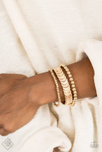 Load image into Gallery viewer, Layer It On Me Gold Bracelet Paparazzi Accessories
