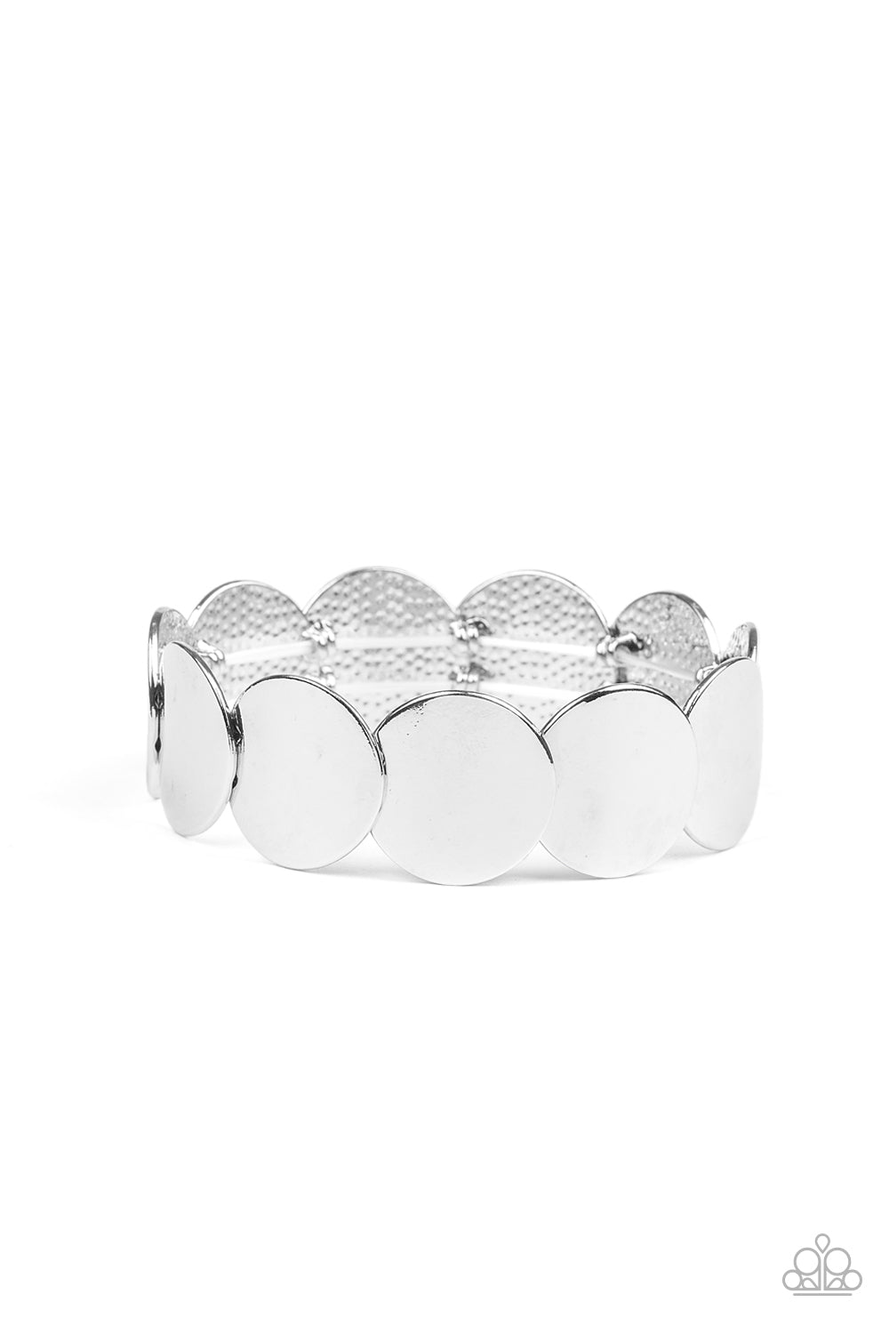 Industrial Influencer - Silver Stretchy Bracelet Paparazzi Accessories