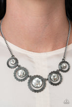 Load image into Gallery viewer, PIXEL Perfect - Black Gunmetal Rhinestone Necklace Paparazzi Accessories