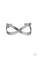 Load image into Gallery viewer, Infinitely Iridescent - Black Gunmetal Cuff Bracelet Paparazzi Accessories
