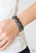 Load image into Gallery viewer, Metallic Spotlight - Black Gunmetal Stretchy Bracelet Paparazzi Accessories