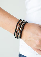 Load image into Gallery viewer, Stacked Showcase - Black Stretchy Bracelet Paparazzi Accessories