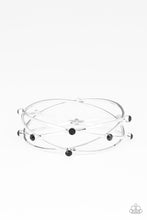 Load image into Gallery viewer, Cosmic Sparkle - Black Rhinestone Bangle Bracelet Paparazzi Accessories