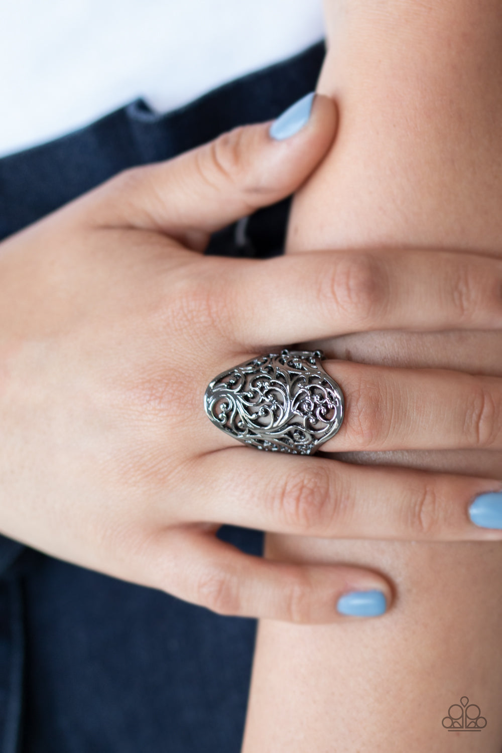 Vine Vibe - Black Ring Paparazzi Accessories