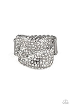 Load image into Gallery viewer, Imperial Industrialism - Black Gunmetal Hematite Rhinestone Ring Paparazzi Accessories