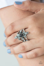 Load image into Gallery viewer, Fleur de Fancy - Black Ring Paparazzi Accessories