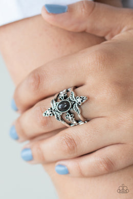 Fleur de Fancy - Black Ring Paparazzi Accessories
