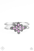 Load image into Gallery viewer, Go With the Florals Purple Hinge Bracelet Paparazzi Accessories
