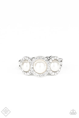 Shut The Front Dior White Ring Paparazzi Accessories