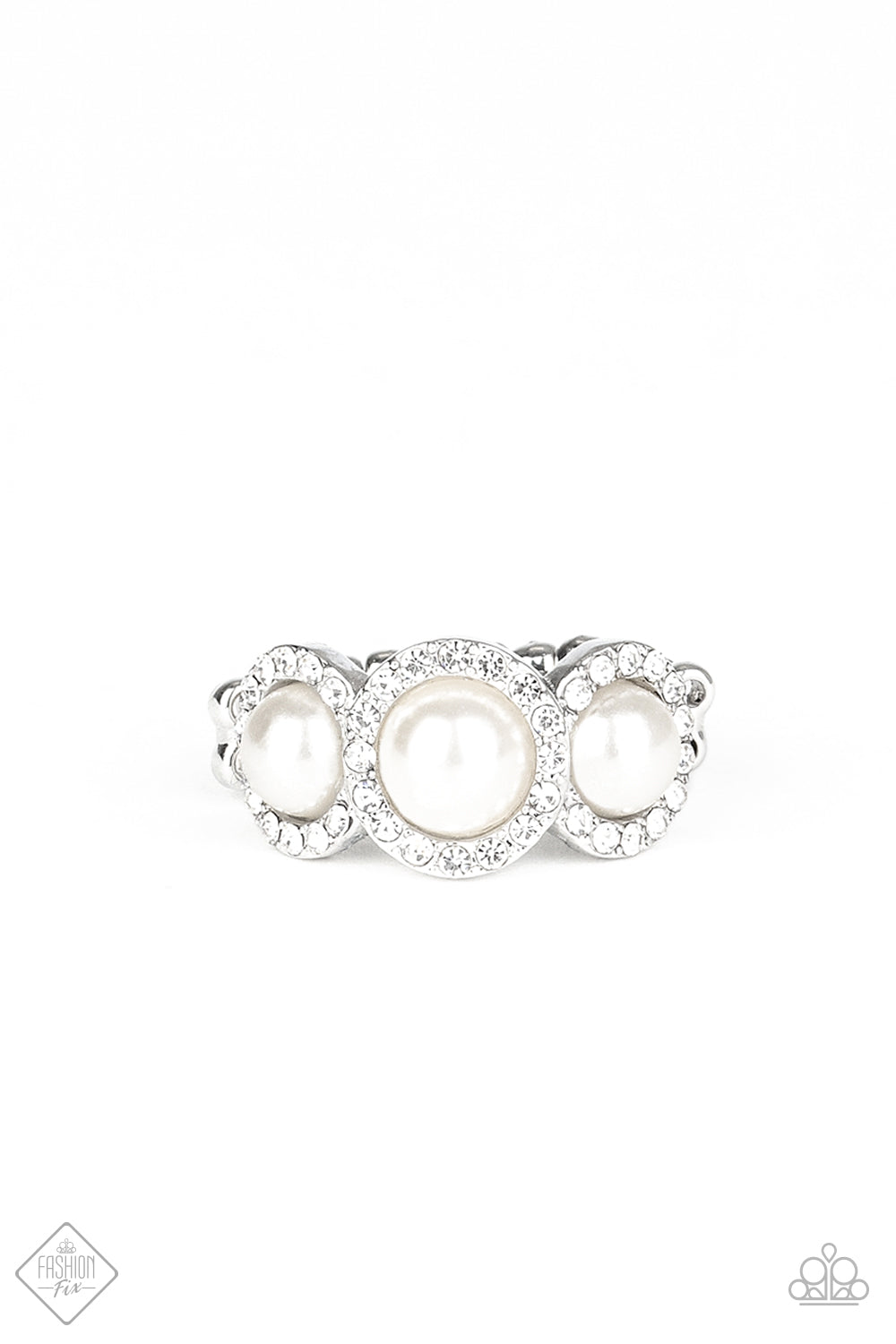 Shut The Front Dior White Ring Paparazzi Accessories