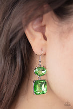 Load image into Gallery viewer, All Ice On Me Green Earring Paparazzi Accessories