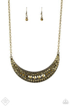 Load image into Gallery viewer, Moon Child Magic Brass Rhinestone Necklace Paparazzi Accessories