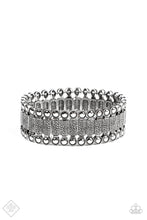 Load image into Gallery viewer, Rustic Rhythm Silver Stretchy Bracelet Paparazzi Accessories