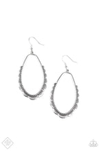 Load image into Gallery viewer, RUFFLE Around The Edges Silver Earring Paparazzi Accessories