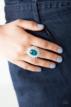 Load image into Gallery viewer, Secret Garden Glow - Blue Rhinestone Ring Paparazzi Accessories