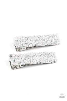 HAIR Comes Trouble - White Hair Accessory Paparazzi Accessories