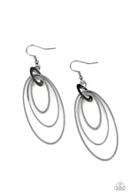 Load image into Gallery viewer, Shimmer Surge - Black Gunmetal Earrings Paparazzi Accessories