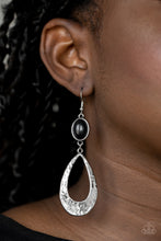 Load image into Gallery viewer, Badlands Baby - Black Earrings Paparazzi Accessories