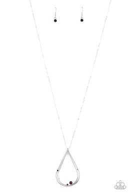 Royal REIGN-Storm - Purple Rhinestone Necklace Paparazzi Accessories